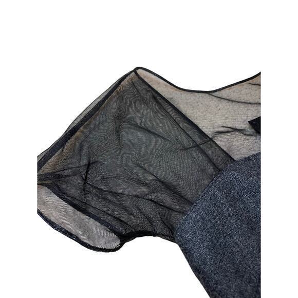 Vera Wang Lavender Label Women 4 Wool Silk Cap Sleeve Cocktail Dress Grey Black - Picture 13 of 13